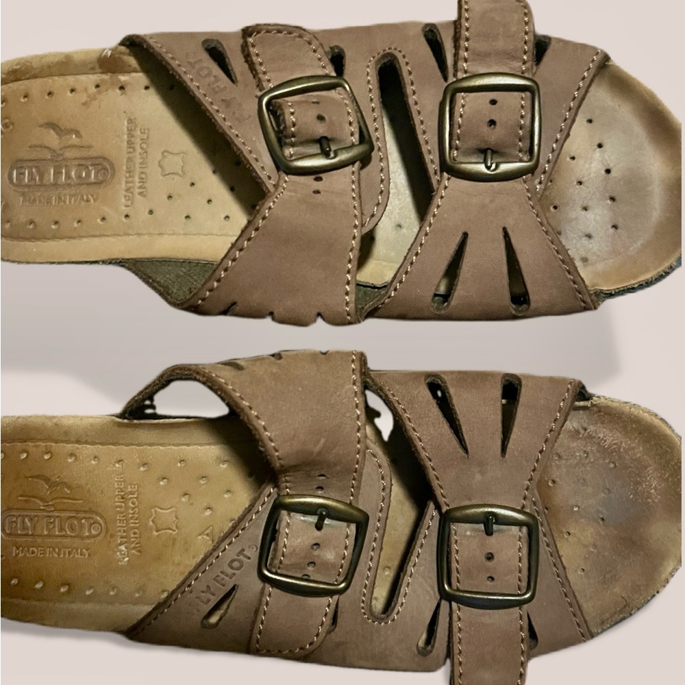 Fly Flot Anatomic Strap Slip-On Sandal Beige - Picture 3 of 9